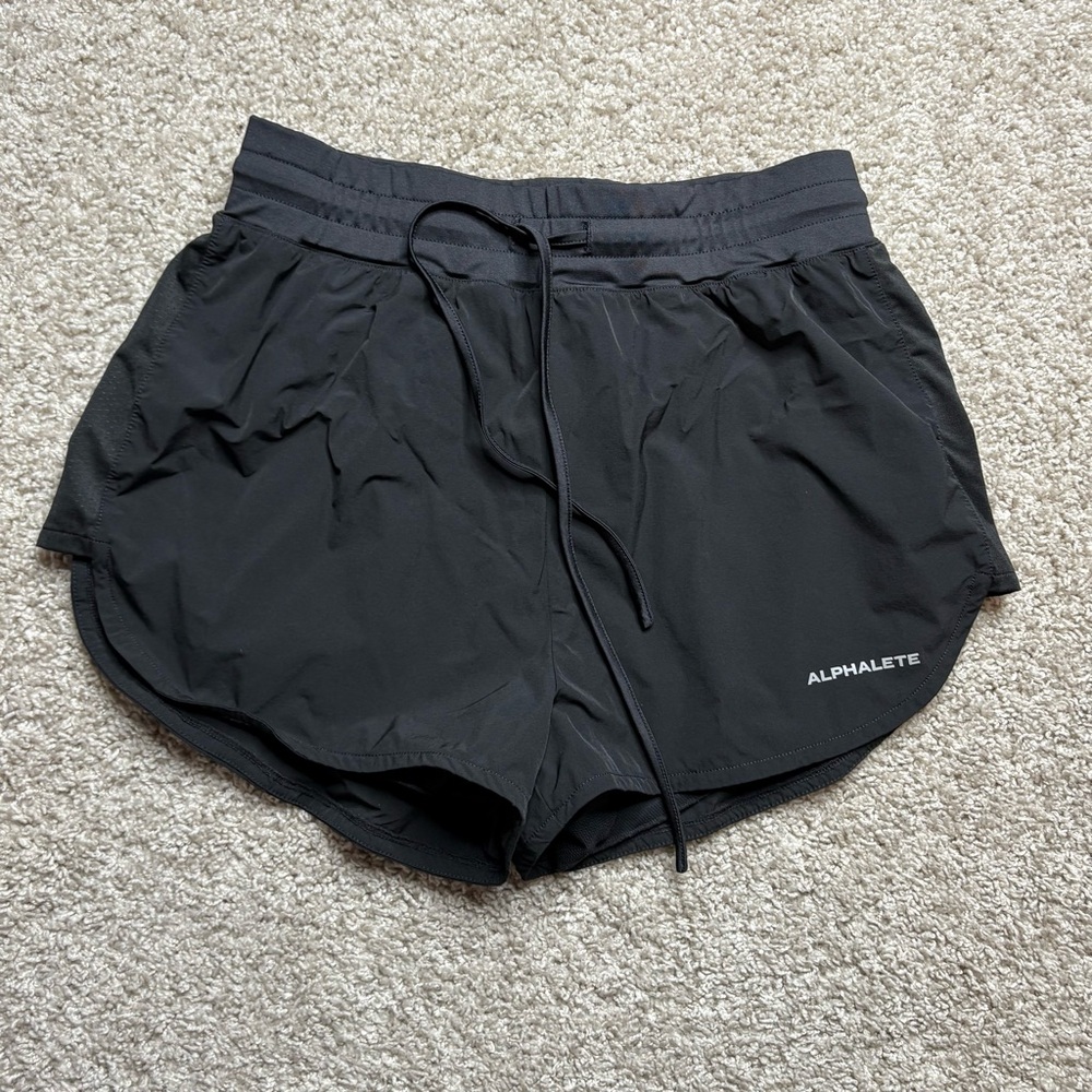 Alphalete Women's Black Athletic Running Shorts